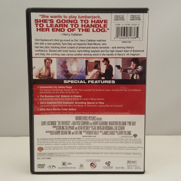 THE ENFORCER Deluxe Edition DVD Widescreen 1976 Warner Bros - Picture 2 of 9